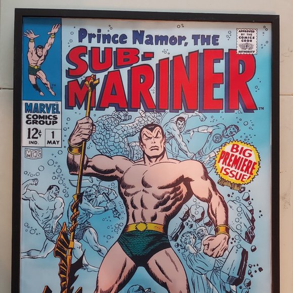 Sub Mariner 1 Comic Cover silk canvas Fabric Poster (36" x 24") - Picture 2 of 3